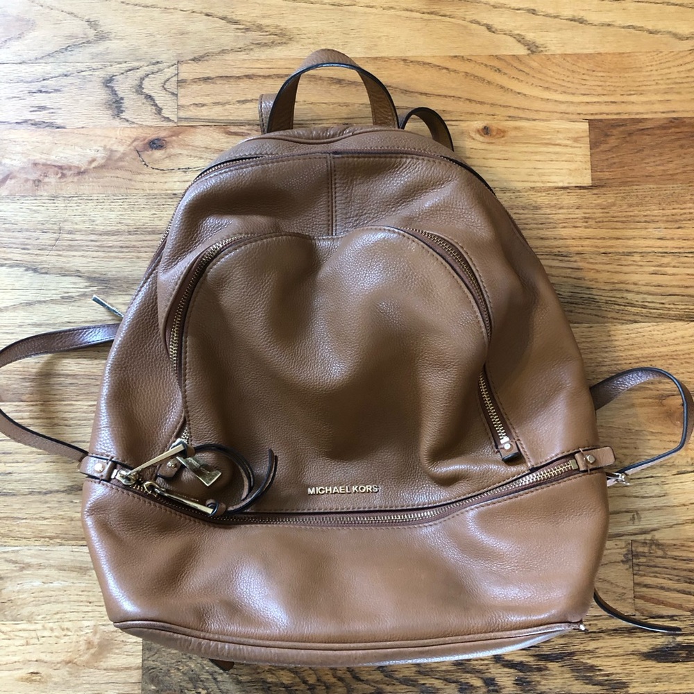 Michael Kors Rhea Leather Backpack - Picture 2 of 3